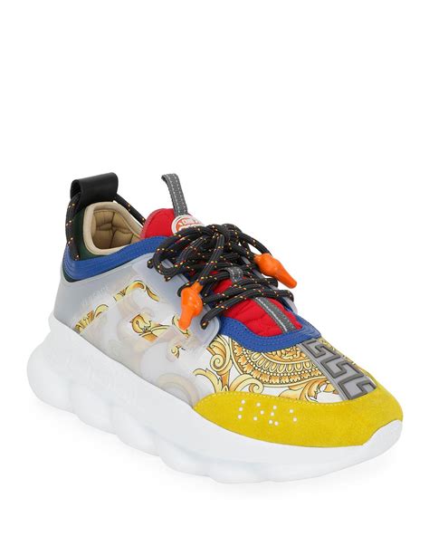 versace men's sneakers chain reaction|Versace chain reaction sale.